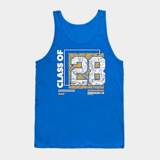 Class of 2028 Urban Streetwear // Graduation Class of '28 Gold Tank Top